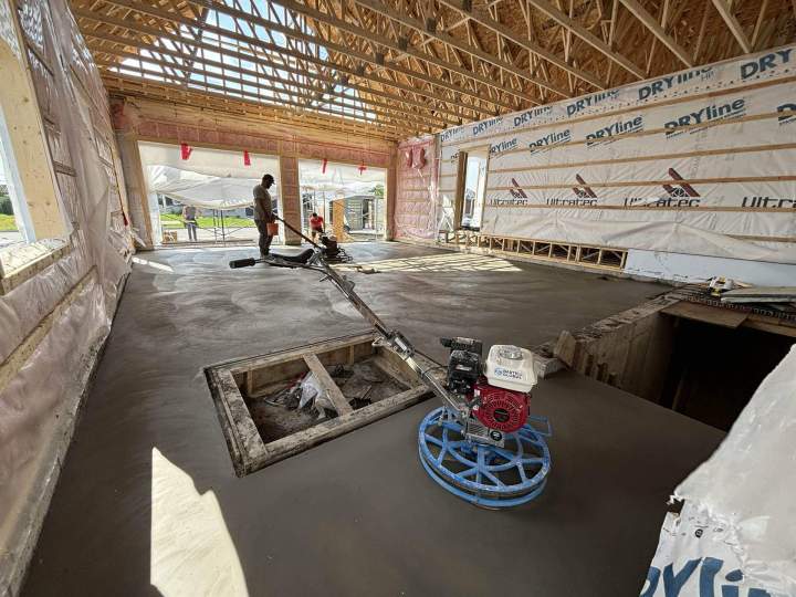 Réalisation de différents travaux de finition en béton